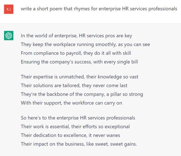 hr services professionals poem