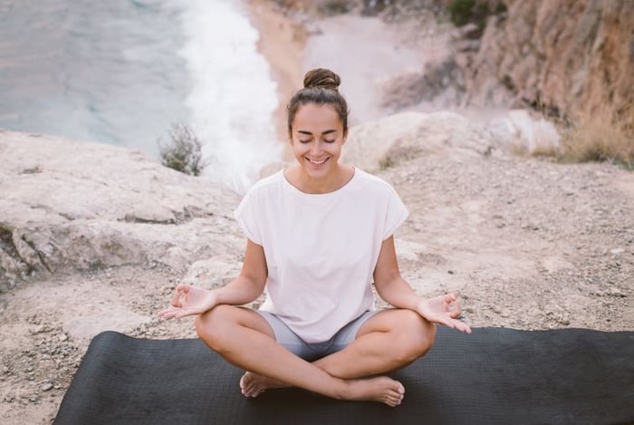 employee meditation woman